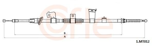 COFLE Vaijeri, seisontajarru 92.1.MT012 Delica D:5 (3DA-CV_W) käsijarru COFLE 92.1.MT012