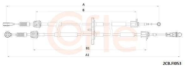 COFLE Cabo de aço, caixa de velocidades 92.2CB.FI053 Cabo de seleção de velocidade COFLE LEON 92.2CB.FI053 baratos