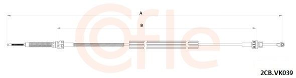 COFLE Cabo de aço, caixa de velocidades 92.2CB.VK039 92.2CB.VK039 COFLE Alavanca cabos Dodge baratos