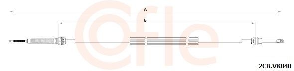 COFLE Tirette à câble, boîte de vitesse manuelle 92.2CB.VK040 COFLE 92.2CB.VK040 Câble de levier de vitesse Scirocco 3 prix