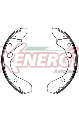 AP XENERGY Jogo de maxilas de travão X50238 Freio a tambor AP XENERGY MAZDA X50238