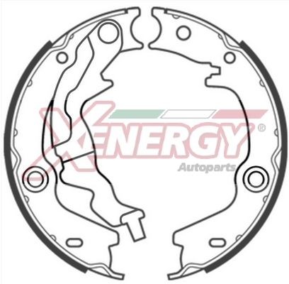 AP XENERGY Bremsesko sett X50490 Bremsesko KIA AP XENERGY X50490