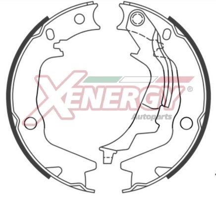 AP XENERGY Sada brzdových čeľustí X50511 X50511 Brzdové čeluste HYUNDAI i10 AP XENERGY