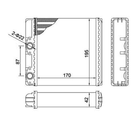 HART Kachelradiateur, interieurverwarming 606 971 Warmtewisselaar HART SPRINTER 606 971 goedkoop
