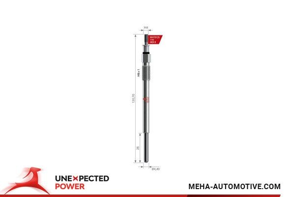 MEHA AUTOMOTIVE Gloeibougie MH70125 Gloeistift PEUGEOT MEHA AUTOMOTIVE MH70125