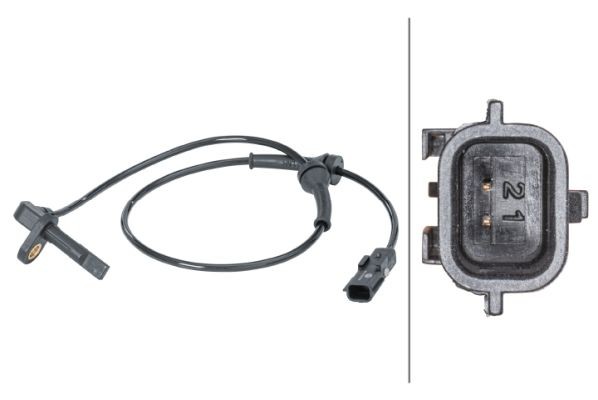 HELLA Sensor, rotações da roda 6PU 012 679-911 HELLA 6PU 012 679-911 originais Sensor ABS Nissan Sunny III Liftback (N14) custo