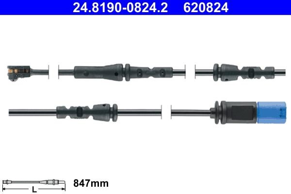 ATE Brake pad wear sensor 24.8190-0824.2 ATE 24.8190-0824.2 X6 (G06, F96) brake pad wear sensor rear and front price