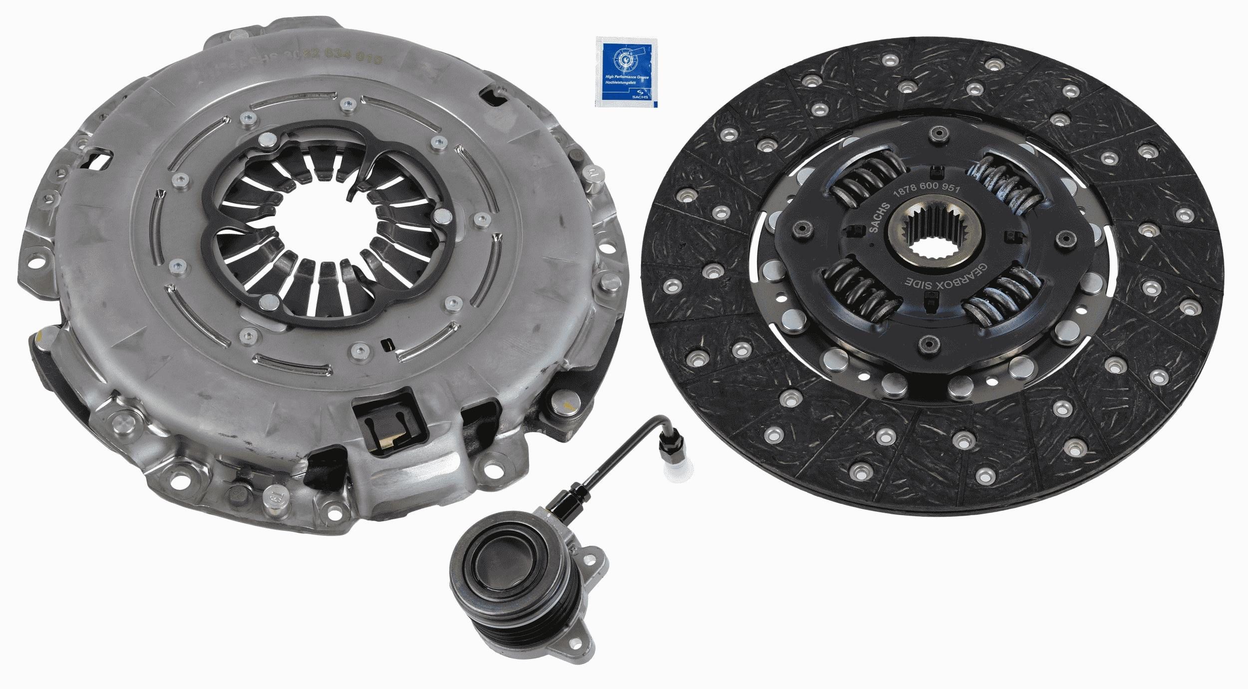 SACHS Clutch kit 3000 990 222 SACHS 3000 990 222 Clutch kit SSANGYONG Rodius I 2.7 Xdi 4WD 165 hp 2008