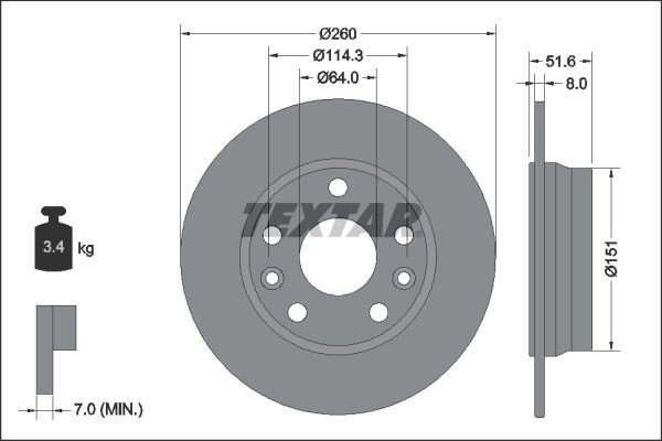TEXTAR Δισκόπλακα 92337703 TEXTAR 92337703 Αγωνιστικές δισκόπλακες NISSAN Juke II (F16) φθηνά