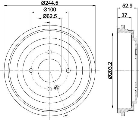 MINTEX Remtrommel MBD429 MBD429 Remtrommel KIA K2500 MINTEX