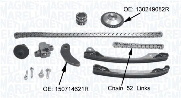 MAGNETI MARELLI Distributiekettingset 341500001360 Suzuki SX4 Distributieketting MAGNETI MARELLI 341500001360