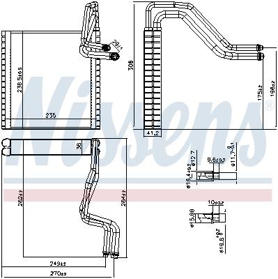 Evaporatore climatizzatore NISSENS 92372 NISSENS 92372 Evaporatore condizionatore FORD FIESTA 2011