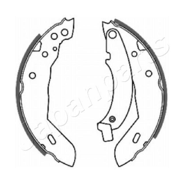 JAPANPARTS Brake Shoe Set GF-0718AF GF-0718AF JAPANPARTS brake shoes for PEUGEOT 607