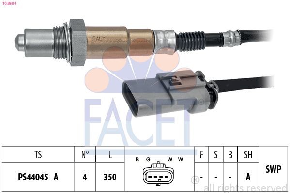 FACET Αισθητήρας λάμδα 10.8584 FACET 10.8584 Aisthitiras lamda Opel Astra B16 τιμες