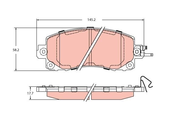 TRW Piduriklotsid GDB2216 GDB2216 Sport piduriklotsid TRW SUBARU FORESTER
