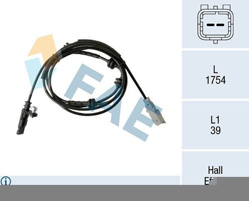 FAE Andur, rattapöörete arv 78517 ABS andur FAE Nissan QASHQAI 78517