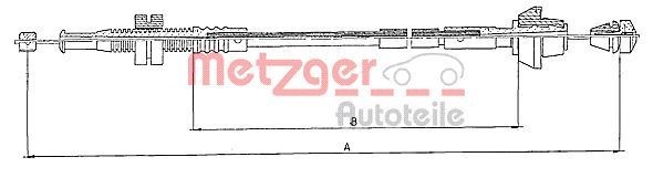 METZGER Gaskabel 10.0152 METZGER 10.0152 Focus Mk1 Van / Stationcar (DNW) Speederkabel pris