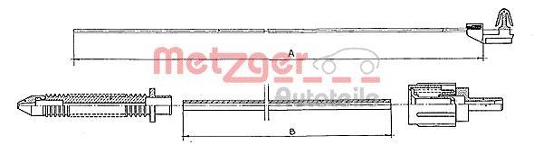 METZGER Akseleratora trose 10.0381 Akseleratora trose METZGER A Klase 10.0381 lēti
