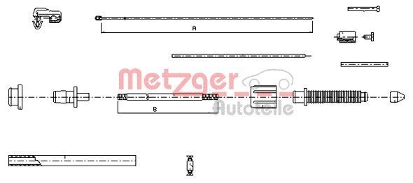 METZGER Akseleratora trose 10.0382 10.0382 Akseleratora trose NISSAN QASHQAI METZGER