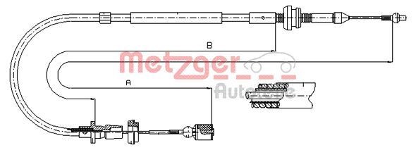 METZGER Gasvajer 10.0861 10.0861 METZGER gasvajer VW TIGUAN