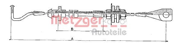 METZGER Akseleratora trose 10.090 Akseleratora trose METZGER Nissan QASHQAI 10.090