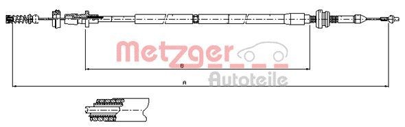 METZGER Cavo acceleratore 10.0904 10.0904 Cavo acceleratore METZGER FORD FOCUS costo
