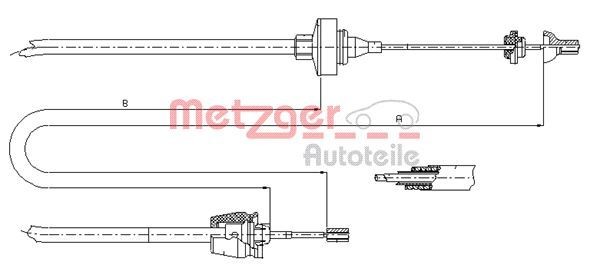METZGER Vaijeri, kytkimen käyttö 10.2372 10.2372 METZGER Kytkinvaijeri Audi Q7 hinta
