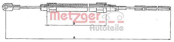 METZGER Tross, seisupidur 10.4131 METZGER 10.4131 Käsijarru vaijeri BMW E36 Cabrio hind