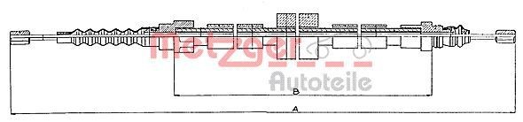 METZGER Vaijeri, seisontajarru 10.679 10.679 METZGER Käsijarruvaijeri LEXUS NX