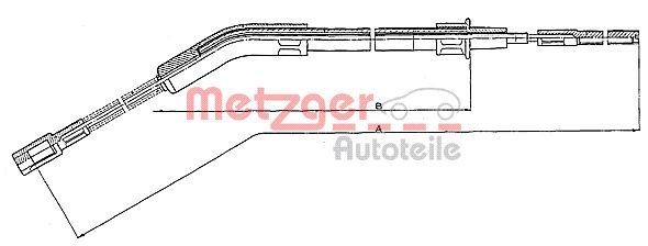 METZGER Câble de frein à main 10.702 Volkswagen ID.4 Câble de frein à main METZGER 10.702