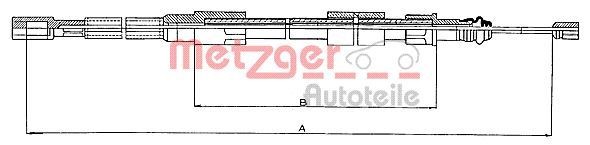 METZGER Handbremsseil 10.720 10.720 METZGER VW LT 35 Bus Handbremsseil Preis
