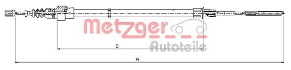 METZGER Handbremsseil 10.7406 Bremszug METZGER ID.4 10.7406 günstig