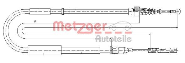 METZGER Tross, seisupidur 10.7514 10.7514 METZGER Käsijarruvaijeri Land Rover odav