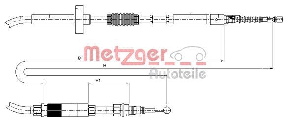 METZGER Tross, seisupidur 10.7531 METZGER 10.7531 Käsipidur Audi A4 B5 Avant odav