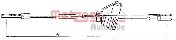 METZGER Żażné lanko parkovacej brzdy 10.818 METZGER 10.818 Lanko ručnej brzdy Volvo 945 II Kombi originálne cena