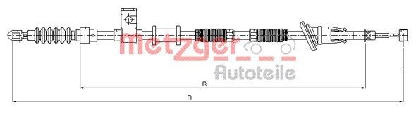 METZGER Żażné lanko parkovacej brzdy 10.8224 Lanko ručnej brzdy METZGER VOLVO 10.8224