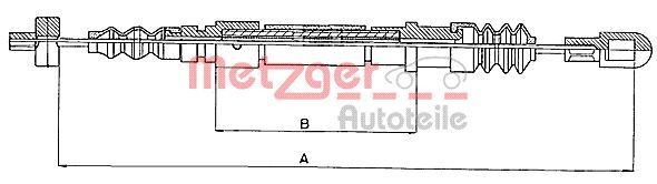 METZGER Handremkabel 10.824 10.824 Remkabel VOLVO 760 METZGER