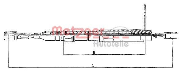 METZGER Tross, seisupidur 10.943 10.943 METZGER Käsijarru vaijeri Land Rover odav