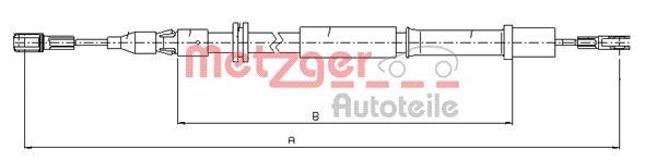 METZGER Handbromsvajer 10.9832 METZGER 10.9832 Handbromsvajer Mercedes W638 original