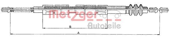 METZGER Câble de frein à main 10.9847 10.9847 Frein de parking MERCEDES-BENZ 100 METZGER