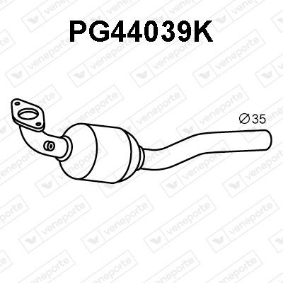 VENEPORTE Katalysator PG44039K PG44039K Uitlaat katalysator PEUGEOT 406 VENEPORTE