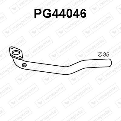 VENEPORTE Izplūdes caurule PG44046 PG44046 Izplūdes caurules PEUGEOT BOXER VENEPORTE