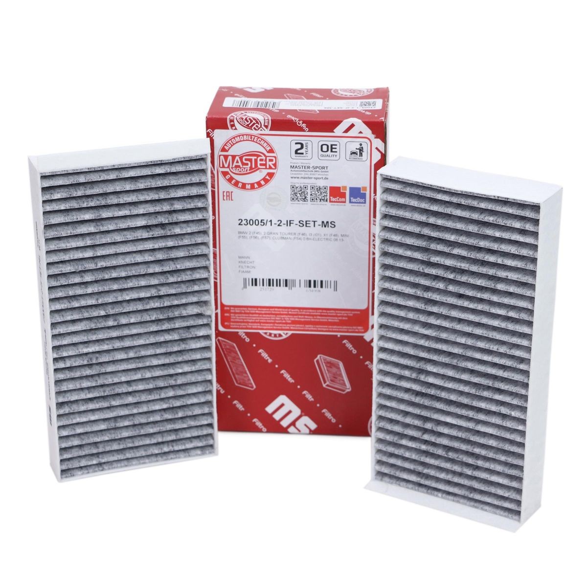 MASTER-SPORT Filter vnútorného priestoru 23005/1-2-IF-SET-MS 23005/1-2-IF-SET-MS Peľový filter MINI Cabrio MASTER-SPORT