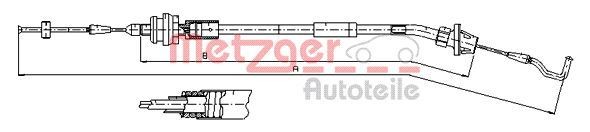 Gasswire METZGER 11.1624 METZGER 11.1624: Gasskabel Daewoo MATIZ 2011