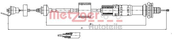 METZGER Lanko ovládania spojky 11.2154 11.2154 Spojkové lanko METZGER HONDA CIVIC
