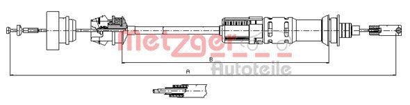 METZGER Cavo frizione 11.3921 11.3921 costo Cavo frizione TOYOTA AYGO METZGER