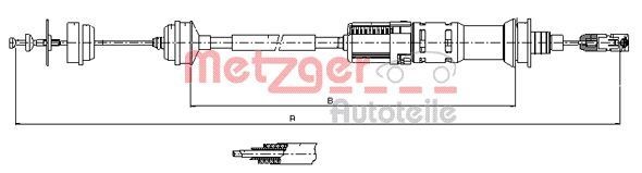 METZGER Vaijeri, kytkimen käyttö 11.3923 Vaijeri, kytkimen käyttö METZGER Jälkisäätö: Automaattisella säädöllä, COFLE