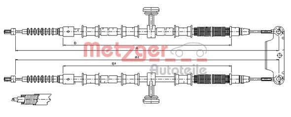 METZGER Handbremsseil 11.5945 11.5945 METZGER Feststellbremse SMART Kosten