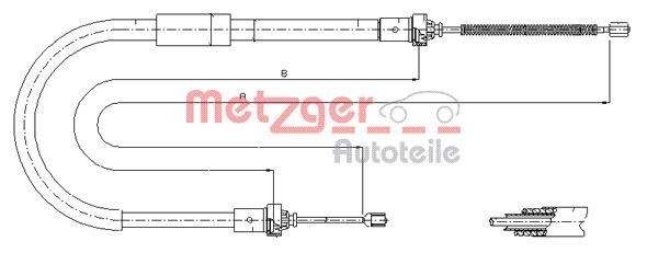METZGER Håndbremsekabel 11.6573 11.6573 Håndbremsekabel METZGER RENAULT TRAFIC