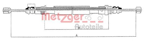 METZGER Handbremsseil 11.6582 Bremszug METZGER 19 11.6582 günstig